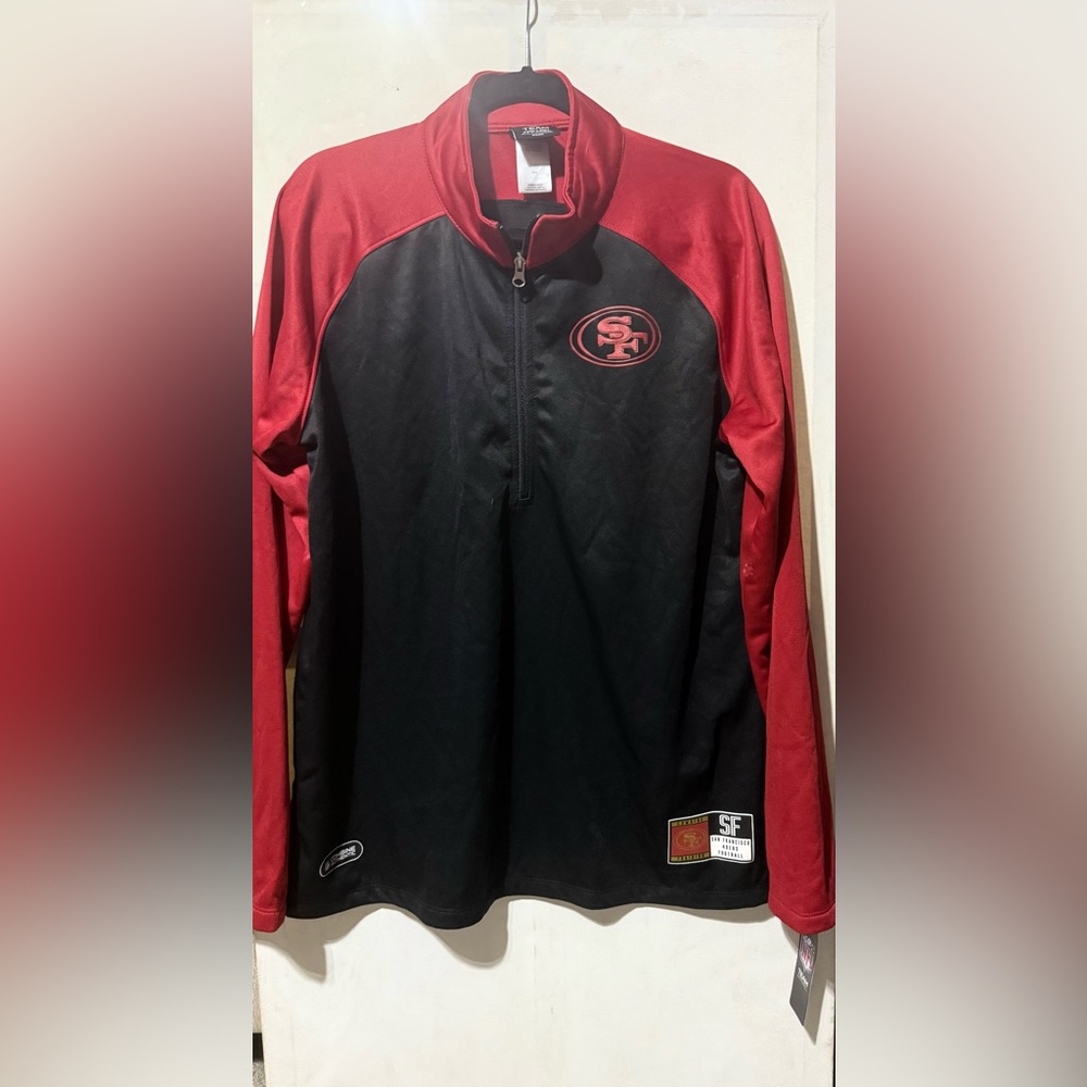 NFL Black and Red San Francisco 49ers Quarter-Zip Sweatshirt